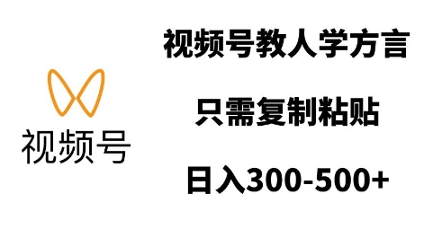 视频号教人学方言，只需复制粘贴，日入多张-生财社