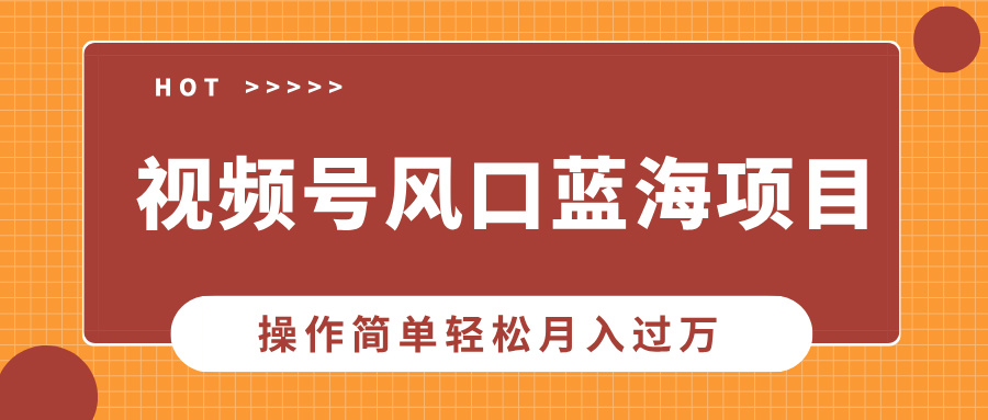 视频号风口蓝海项目，中老年人的流量密码，操作简单轻松月入过万-生财社