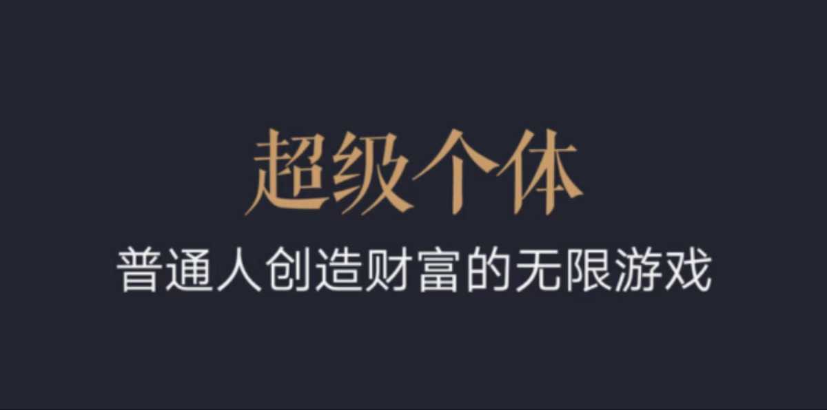 超级个体：2024-2025翻盘指南，普通人创造财富的无限游戏-生财社