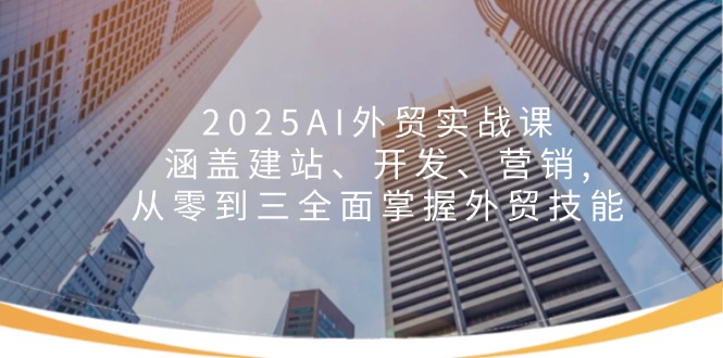 2025AI外贸实战课：涵盖建站、开发、营销, 从零到三全面掌握外贸技能-生财社