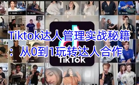Tiktok达人管理实战秘籍：从0到1玩转达人合作-生财社