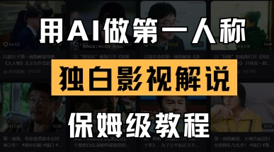 用AI做第一人称独白影视解说，手把手教学，保姆级教程-生财社