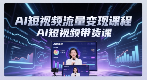 Ai短视频流量变现课程，Ai短视频带货课-生财社