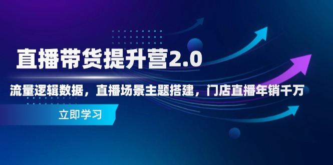 直播带货提升营2.0：流量逻辑数据，直播场景主题搭建，门店直播年销千万-生财社