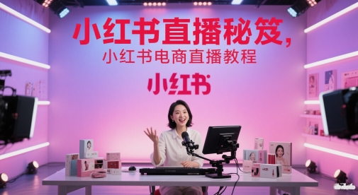 小红书直播秘笈，小红书电商直播教程-生财社