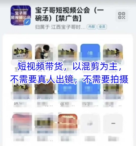 宝子哥头部团队短视频带货，以混剪为主，不需要真人出镜，不需要拍摄-生财社