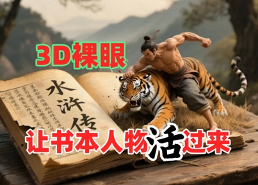 书本人物裸眼3D视频，新的玩法，流量超猛，保姆级教程-生财社