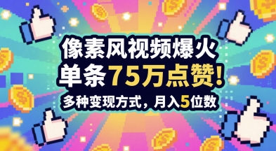 3分钟做出孤独感拉满的素风插画视频，单条点赞75W，谁发谁火系列，多种变现方式，月入5位数-生财社