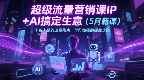 超级流量营销课IP+AI搞定生意(5月新课)干货十足的流量指南，可行性强的提效攻略-生财社