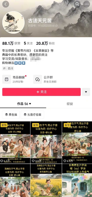 古法五音养生教程，五音疗愈的视频的制作方法，2-4小时就能学会，作者10天涨粉10W-生财社