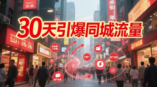 30天引爆同城流量：团购篇 认知篇 流量篇 来客篇 达人篇 老板人设IP篇 投流篇-生财社