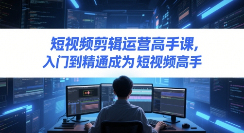 短视频剪辑运营高手课，入门到精通成为短视频高手-生财社