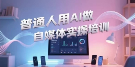 普通人用AI做自媒体实操培训，普通人一个人用ai做自媒体，视频制作、短视频引流、直播带货，轻松入门-生财社