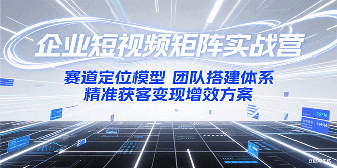 企业短视频矩阵实战营：赛道定位模型+团队搭建体系+精准获客变现增效方案-生财社