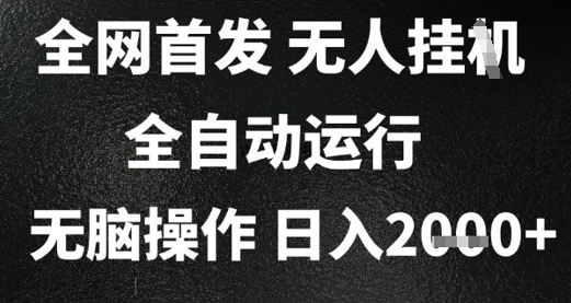 2025首发无人挂G项目，日入2k+，全自动运行，无脑操作，长期稳定 小白可玩【揭秘】-生财社