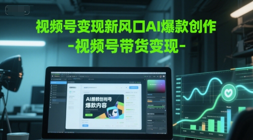 视频号变现新风口AI爆款创作-视频号带货变现-生财社