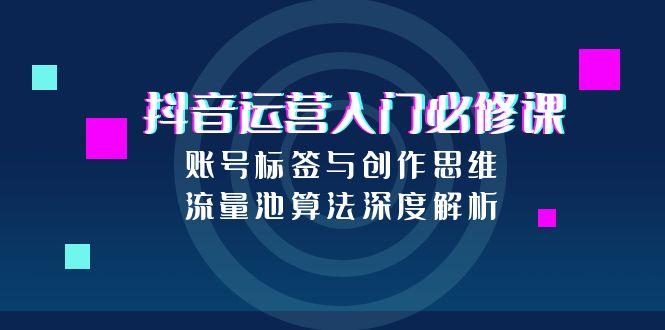 抖音运营入门必修课，账号标签与创作思维，流量池算法深度解析-生财社