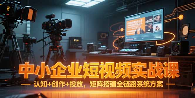 中小企业短视频实战课，认知+创作+投放，矩阵搭建全链路系统方案-生财社