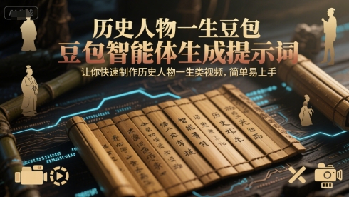 历史人物一生豆包智能体生成提示词，让你快速制作历史人物一生类视频，简单易上手-生财社