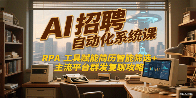 AI招聘自动化系统课，RPA工具赋能简历智能筛选+主流平台群发复聊全攻略-生财社