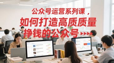 公众号运营系列课，如何打造高质量挣钱的公众号-生财社