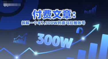 付费文章：拆解一个年入300W的喜马拉雅账号-生财社