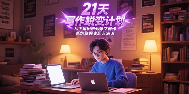21天写作蜕变计划，从下笔困难到爆文创作，系统掌握变现方法论-生财社