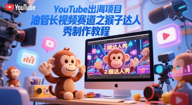 YouTube出海项目，油管长视频赛道之猴子达人秀制作教程-生财社