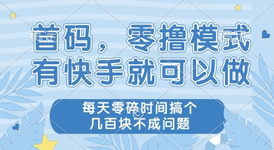 首码零撸项目，有快手就可以做，每天业务时间搞个几张不是问题【揭秘】-生财社