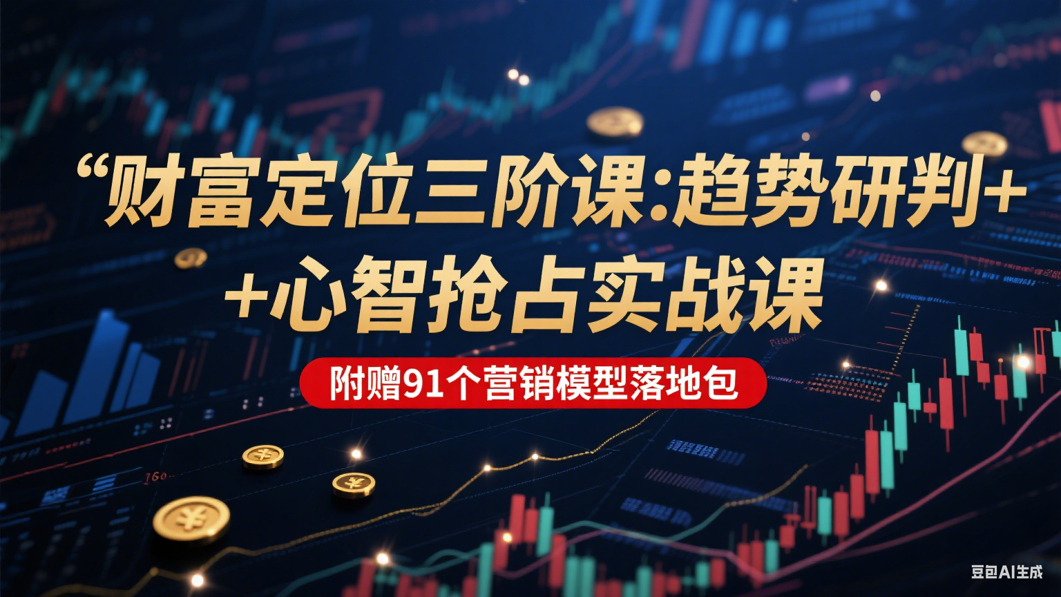 财富定位三阶：趋势研判 + 心智抢占实战课，附赠91个营销模型落地包-生财社