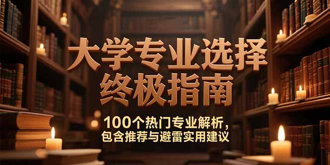 付费文：大学专业选择终极指南,100个热门专业解析,包含推荐与避雷实用建议-生财社