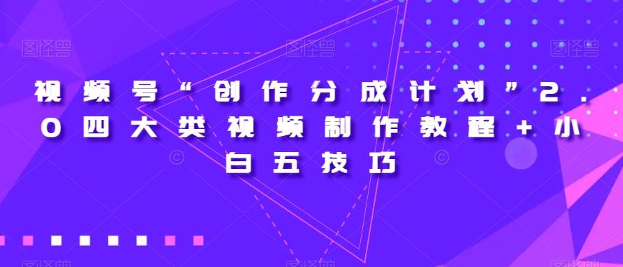 视频号“创作分成计划”2.0四大类视频制作教程+小白五技巧【揭秘】-生财社