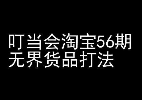 叮当会淘宝56期：无界货品打法-淘宝开店教程-生财社