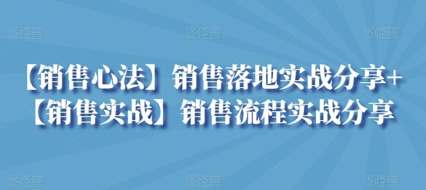 【销售心法】销售落地实战分享+【销售实战】销售流程实战分享-生财社