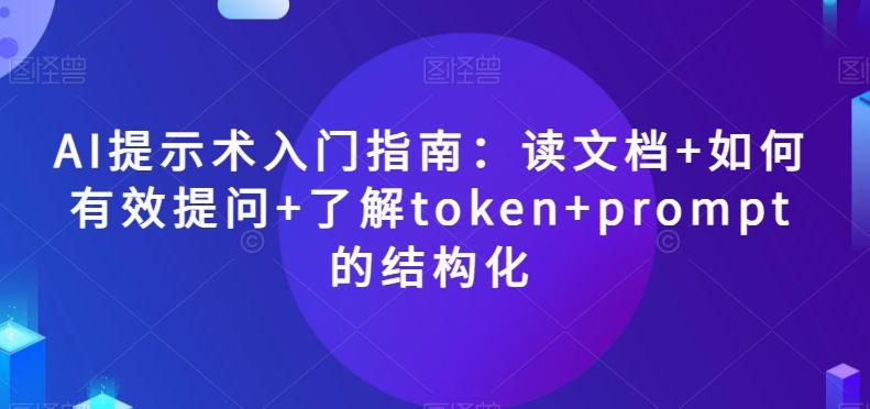 AI提示术入门指南：读文档+如何有效提问+了解token+prompt的结构化【揭秘】-生财社
