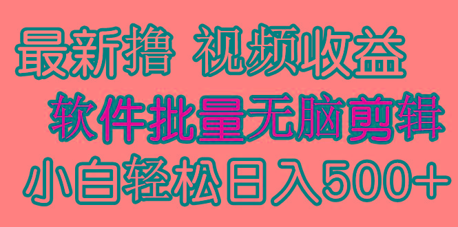 (9569期)发视频撸收益，软件无脑批量剪辑，第一天发第二天就有钱-生财社