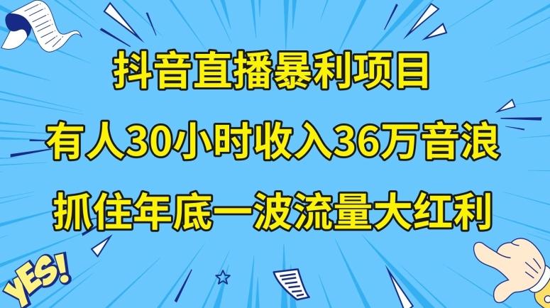 抖音直播暴利项目，有人30小时收入36万音浪，公司宣传片年会视频制作，抓住年底一波流量大红利【揭秘】-生财社