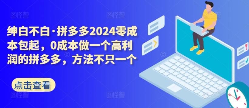 拼多多2024零成本包起，0成本做一个高利润的拼多多，方法不只一个-生财社