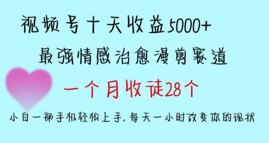十天收益5000+，多平台捞金，视频号情感治愈漫剪，一个月收徒28个，小白一部手机轻松上手【揭秘】-生财社