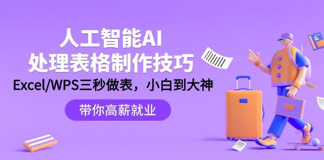 (9459期)人工智能-AI处理表格制作技巧：Excel/WPS三秒做表，大神到小白-生财社