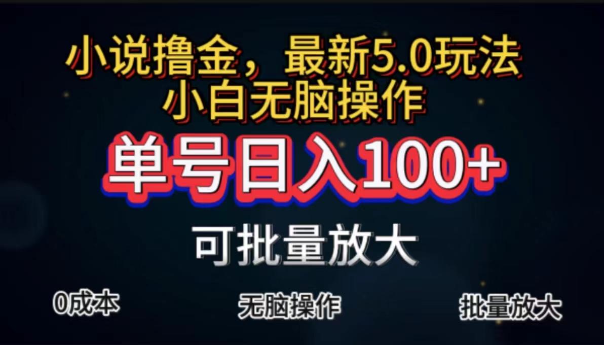 全自动小说撸金，单号日入100+小白轻松上手，无脑操作-生财社