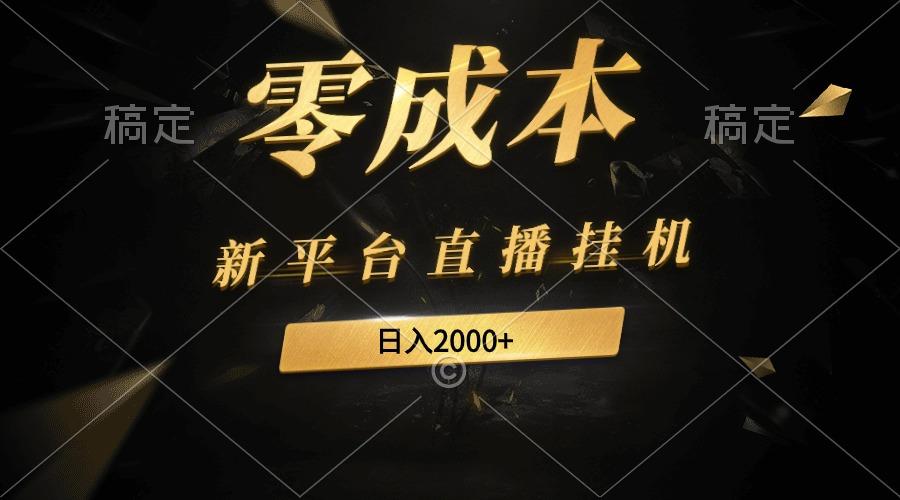 (9841期)新平台直播挂机最新玩法，0成本，不违规，日入2000+-生财社