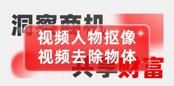 【超强视频处理工具】视频人物抠像+视频去除物体-生财社