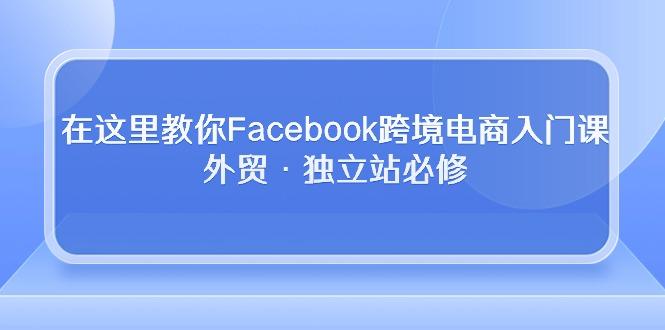 在这里教你Facebook跨境电商入门课，外贸·独立站必修-生财社
