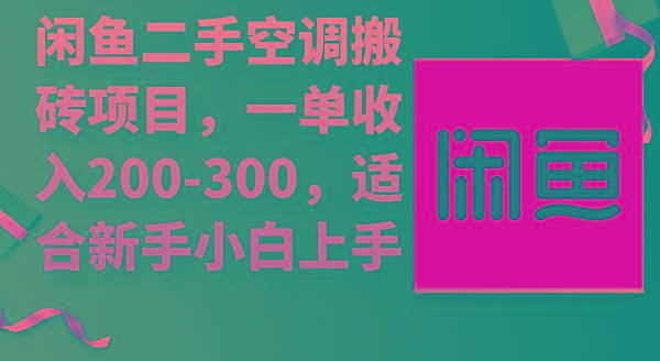 (9539期)闲鱼二手空调搬砖项目，一单收入200-300，适合新手小白上手-生财社