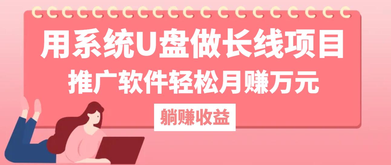 用系统U盘做长线项目，推广软件轻松月赚万元-生财社