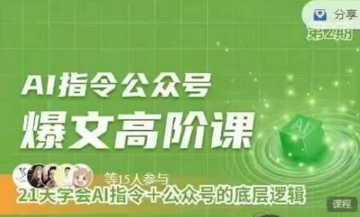 Ai指令公众号高阶课，学会ai指令+公众号的底层逻辑-生财社