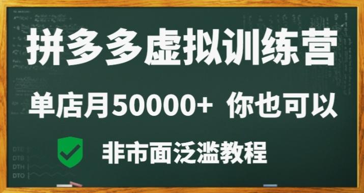 拼多多虚拟电商训练营月入30000+你也行，暴利稳定长久，副业首选-生财社