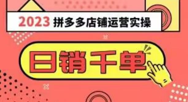2023拼多多运营实操，每天30分钟日销1000＋，爆款选品技巧大全（10节课）-生财社