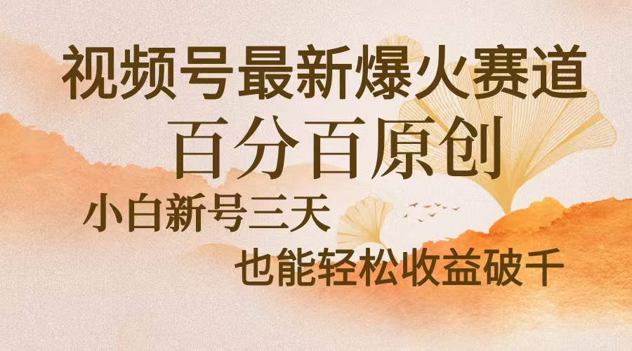 视频号最新爆火赛道，中老年粉深信不疑，百分百原创，新号三天收益轻松…-生财社